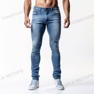 Custom Men's Denim Blank Jeans Wholesale Breathable Men Jeans Pants Skinny Fitting Men's Trousers Jeans