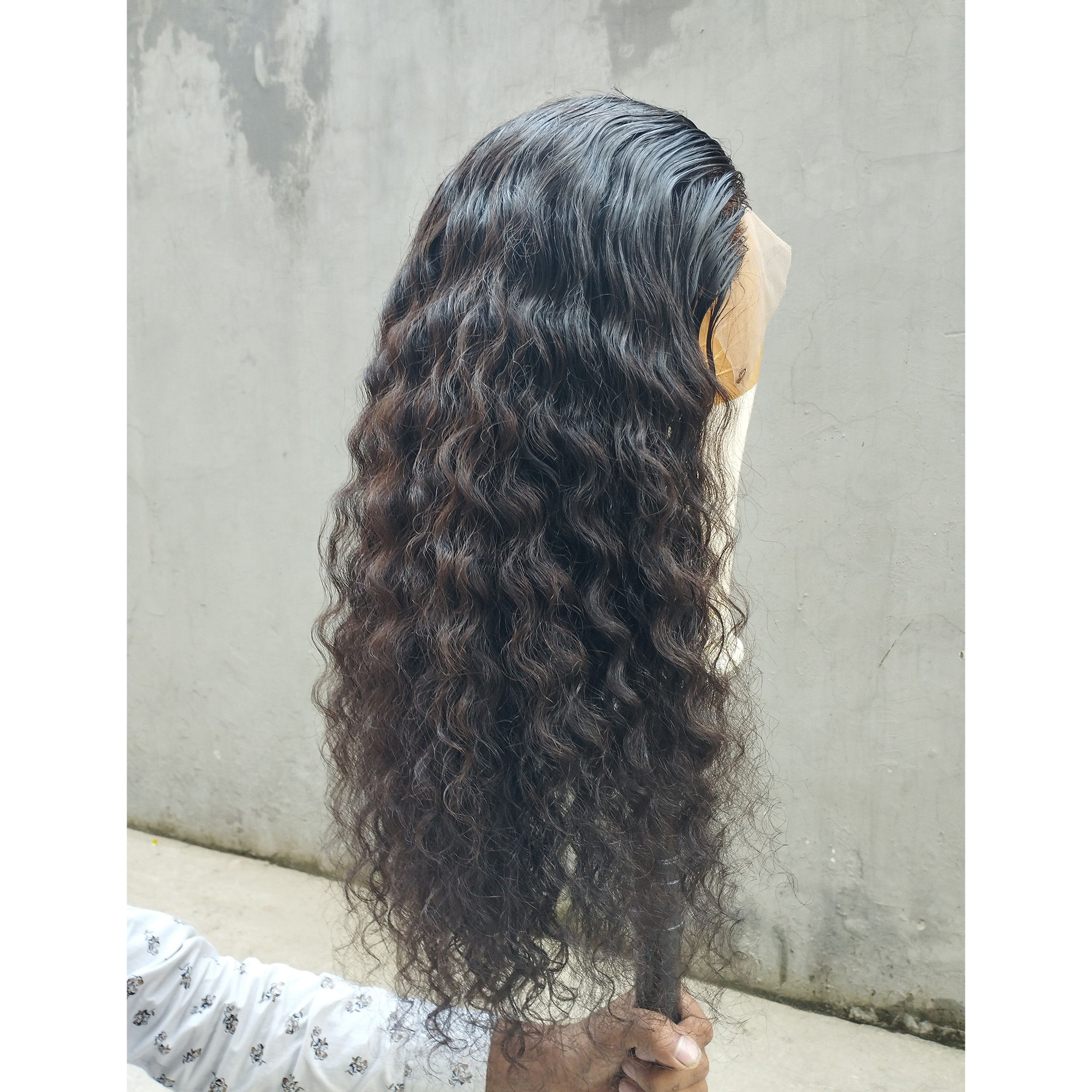 WHOLESALE NATURAL 100% UNPROCESSED MEDIUM AND HEAVY DENSITY FRONTAL FULL LACE CURLY HAIR WIGS