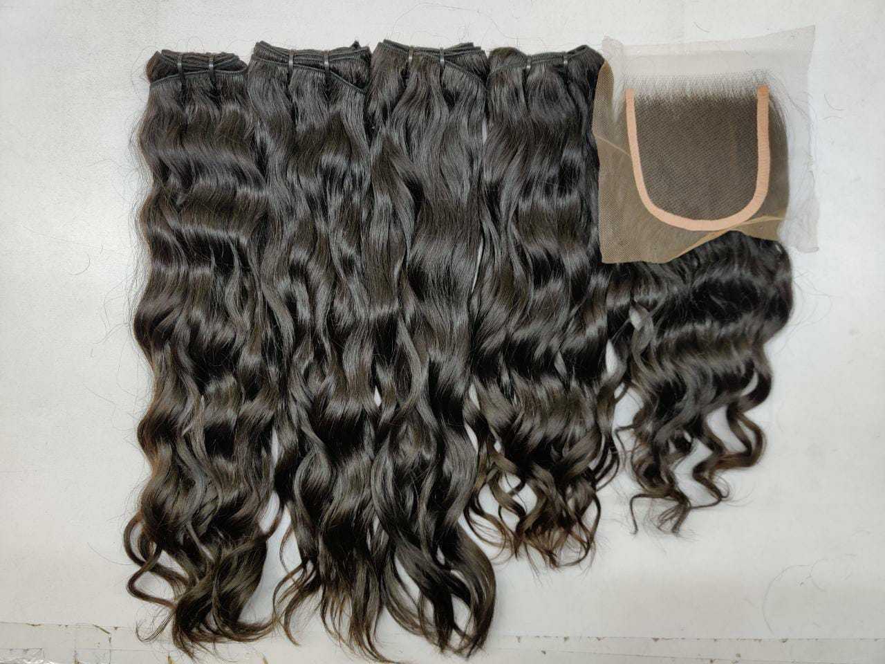 Raw Human Hair - Raw Temple hair Bundles and Frontal