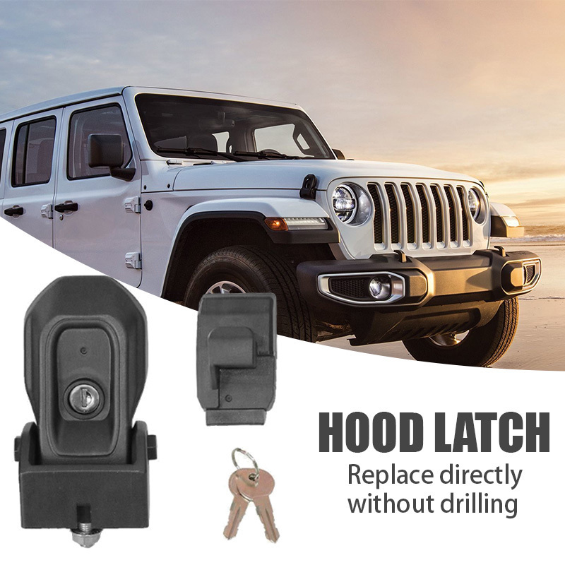 Direct Selling Stainless Steel Hood Latches Hood Lock Catch Latches Kit For Jeep Wrangler JK JL  JT