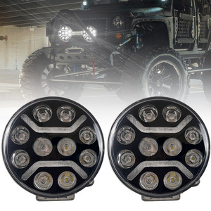 In Stock 12v 24V 120w Slim Drl Spotlight Light Round Led Driving Light Truck Car UTV ATV 9 Inch Led Driving Light