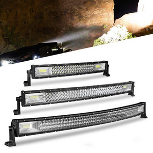 In Stock Off Road Led Bar Light 3 Row barra de leds para 4x4 22 32 42inch Flood Spot Offroad 4x4 Car Truck Curved Led Light Bar