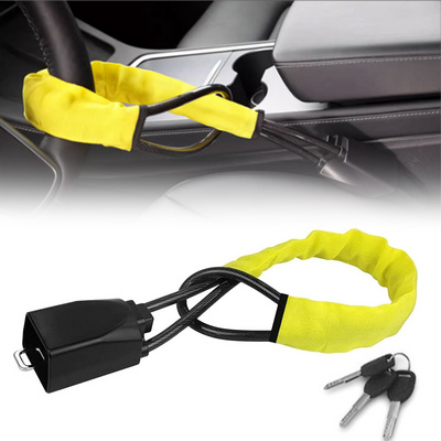 Universal Anti Theft Car Device Lock Car Theft Prevention Steering Wheel Lock with 3 Keys for Car Vehicles Truck SUV Van