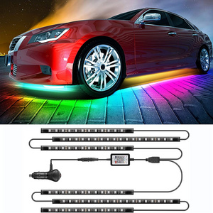 Car Underglow Lights 6 Pcs Bluetooths Car Ambient Light with Dream Color Chasing APP Control Waterproof Underglow Led Light Kit