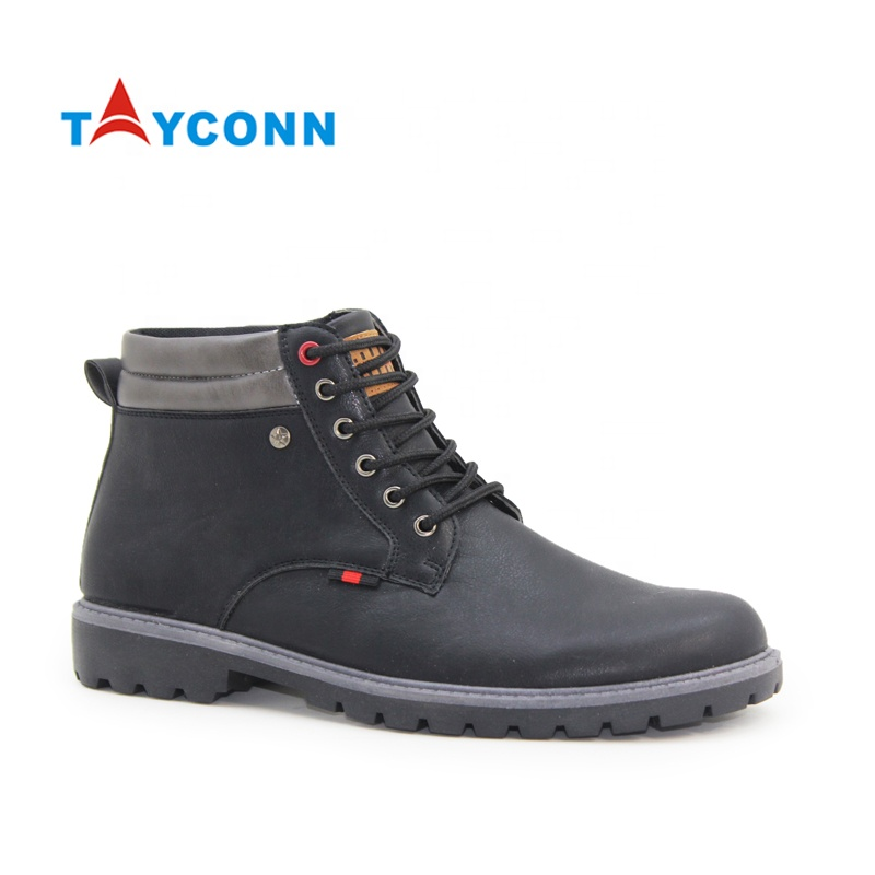 Work Style Round Toe Lace Up High Top Men's Casual Tooling Boots