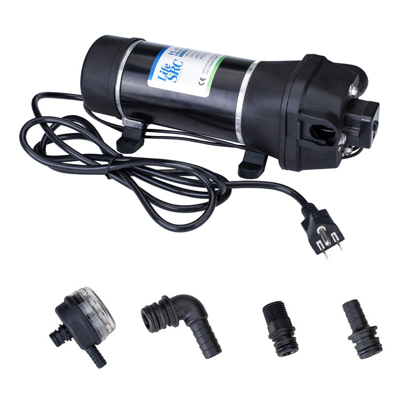 Industrial Water Pressure Pump 115V 3.3 GPM 45 PSI Water Diaphragm Pump Power Plug for Bathroom Sprinkler Faucet Agricultural