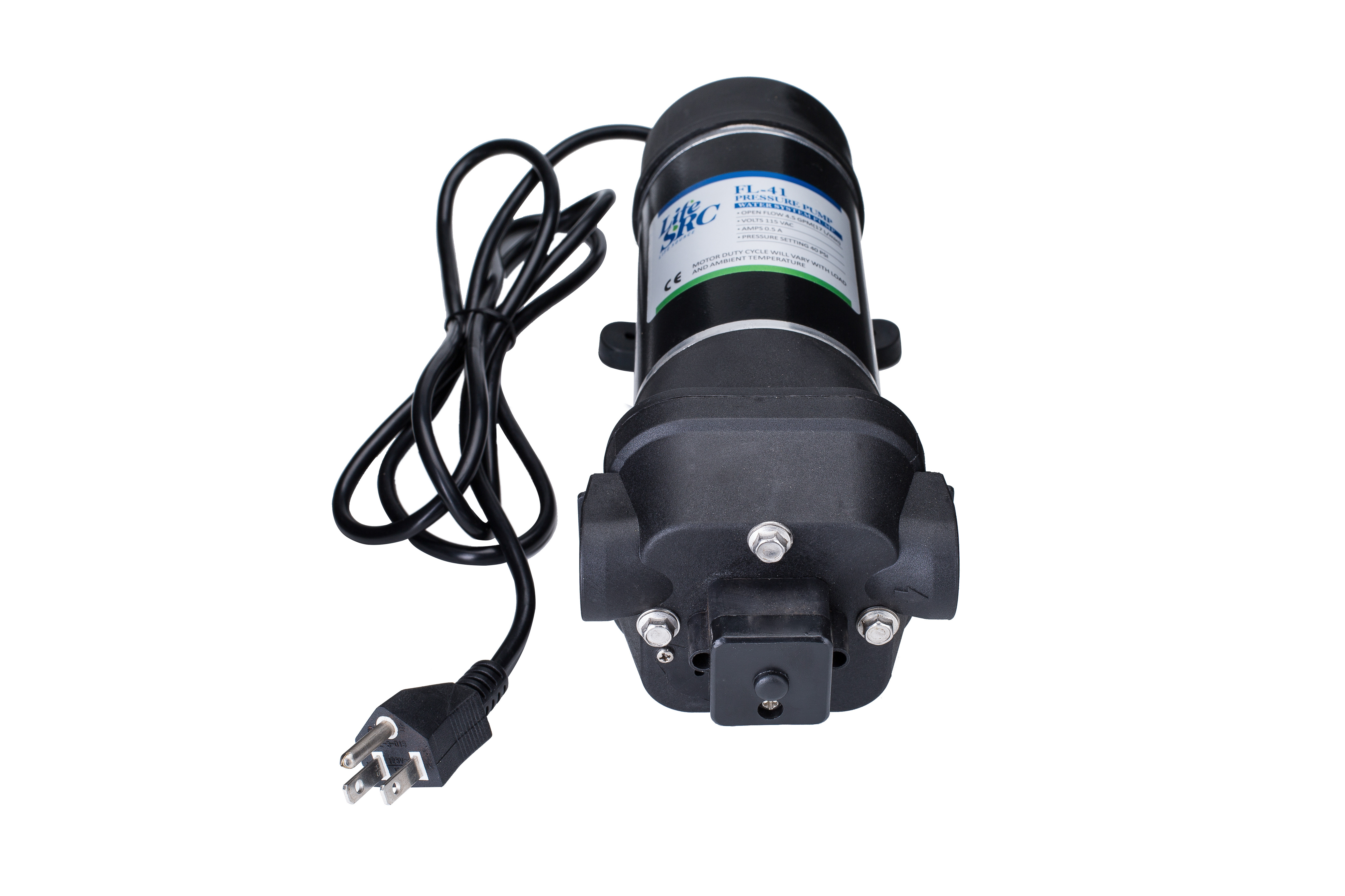 Industrial Water Pressure Pump 115V 3.3 GPM 45 PSI Water Diaphragm Pump Power Plug for Bathroom Sprinkler Faucet Agricultural