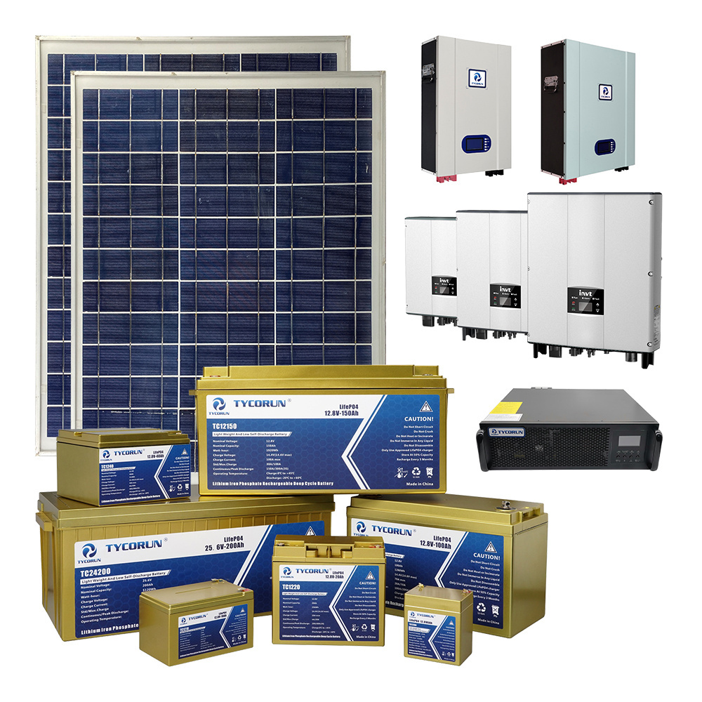 Tycorun Home Off Grid Solar Panel System Inverter Power System 5kw 10kw 20kw solar energy system for home