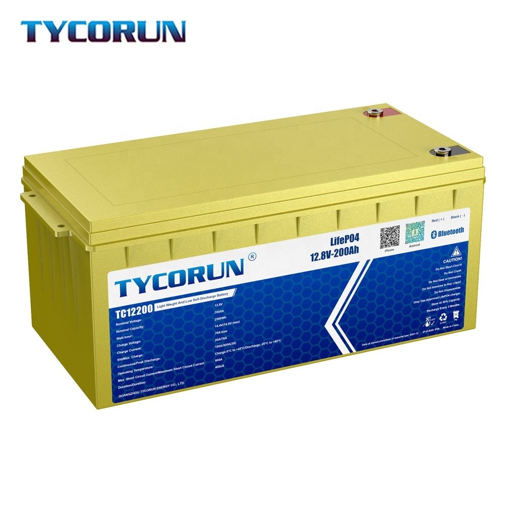 Tycorun Solar lithium ion battery 12v 50ah 100ah 120ah 150ah 200ah 300ah 400ah Rv Golf Cart lifepo4 battery pack