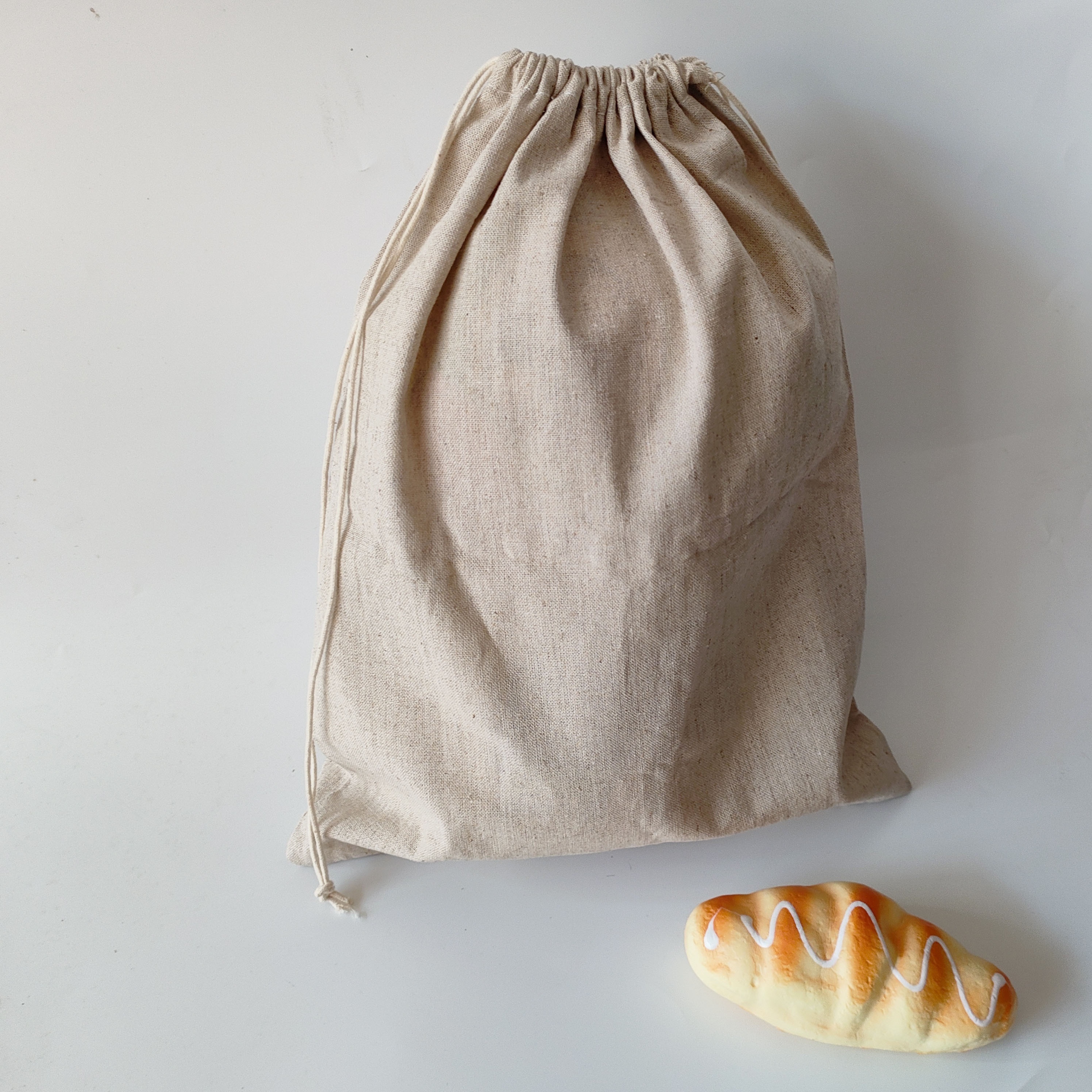 Reusable Natural Linen Bread Bags Food safe Storage Jute drawstring bag indian wedding gift bags