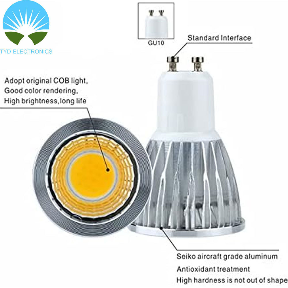 Led Bulb Dimmable, 12w 1080 Lumen High Brightness Cob Flood Spotlight, Equivalent 100w Halogen Lamp, Suitable for Track Lighting