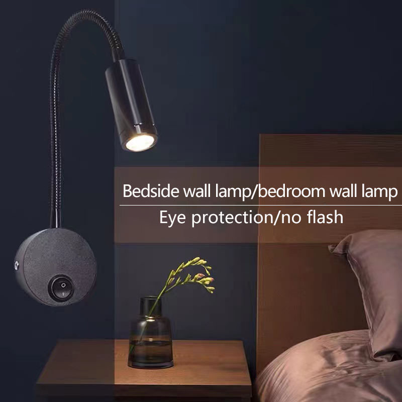 Top Selling LED Reading Lamp Flexible Wall Book Light Plug In Book Reading Light Desk Lamp Reading In Bed Led Neck Book Light