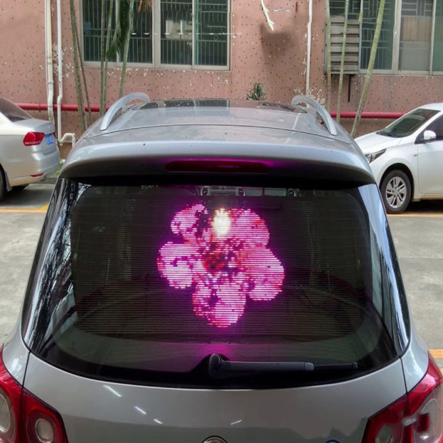 New design led car taxi rear window advertising digital display information signage led display