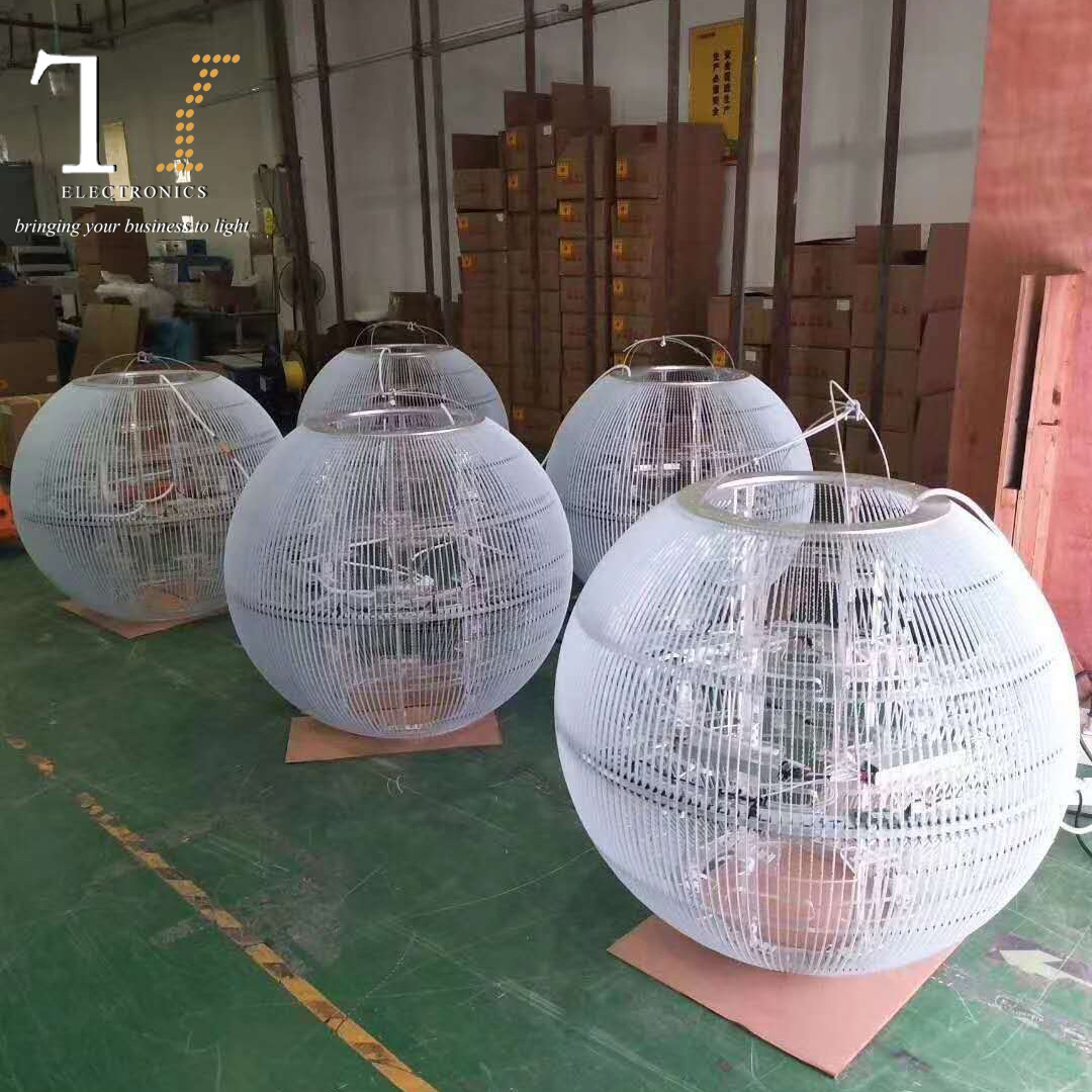 LED ball video advertising P3.91 LED transparent lantern ball globe LED spherical display