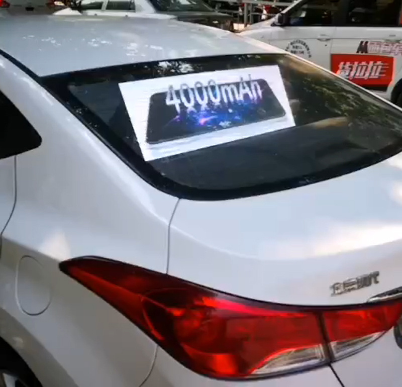 New design led car taxi rear window advertising digital display information signage led display