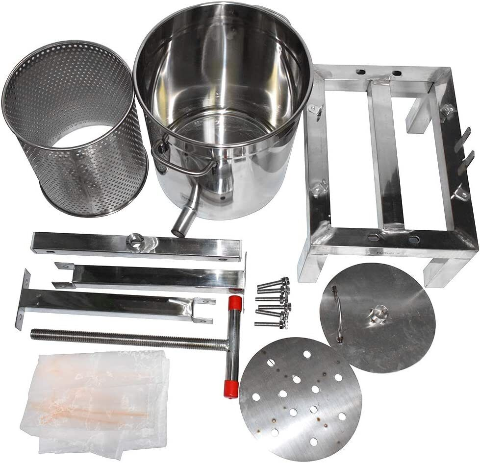 Beekeeping Equipment Stainless Steel Fully Enclosed Wax Press Squeezer Sugar Extruder Honey Pressure Machine