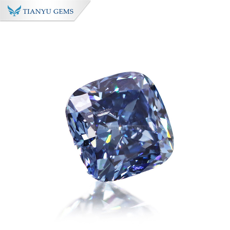 Tianyu Promotion Price Lab Grown Diamond IGI certified 1.136ct Cushion Cut Fancy Blue Loose CVD/HPHT Diamond