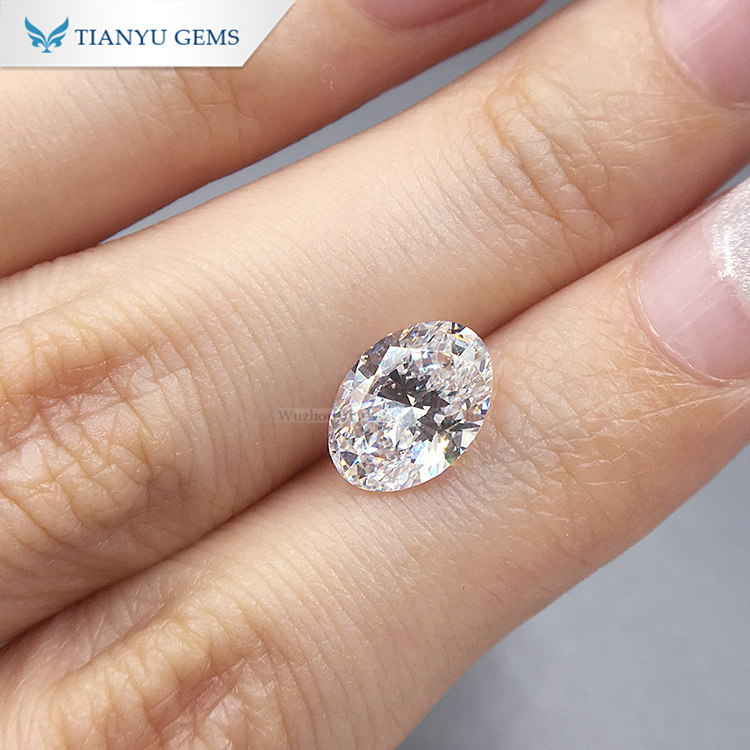 Tianyu Gems Wholesale Price Diamond Oval cut DEF VS Clarity 2CT Lab Grown HPHT/CVD Loose Diamond