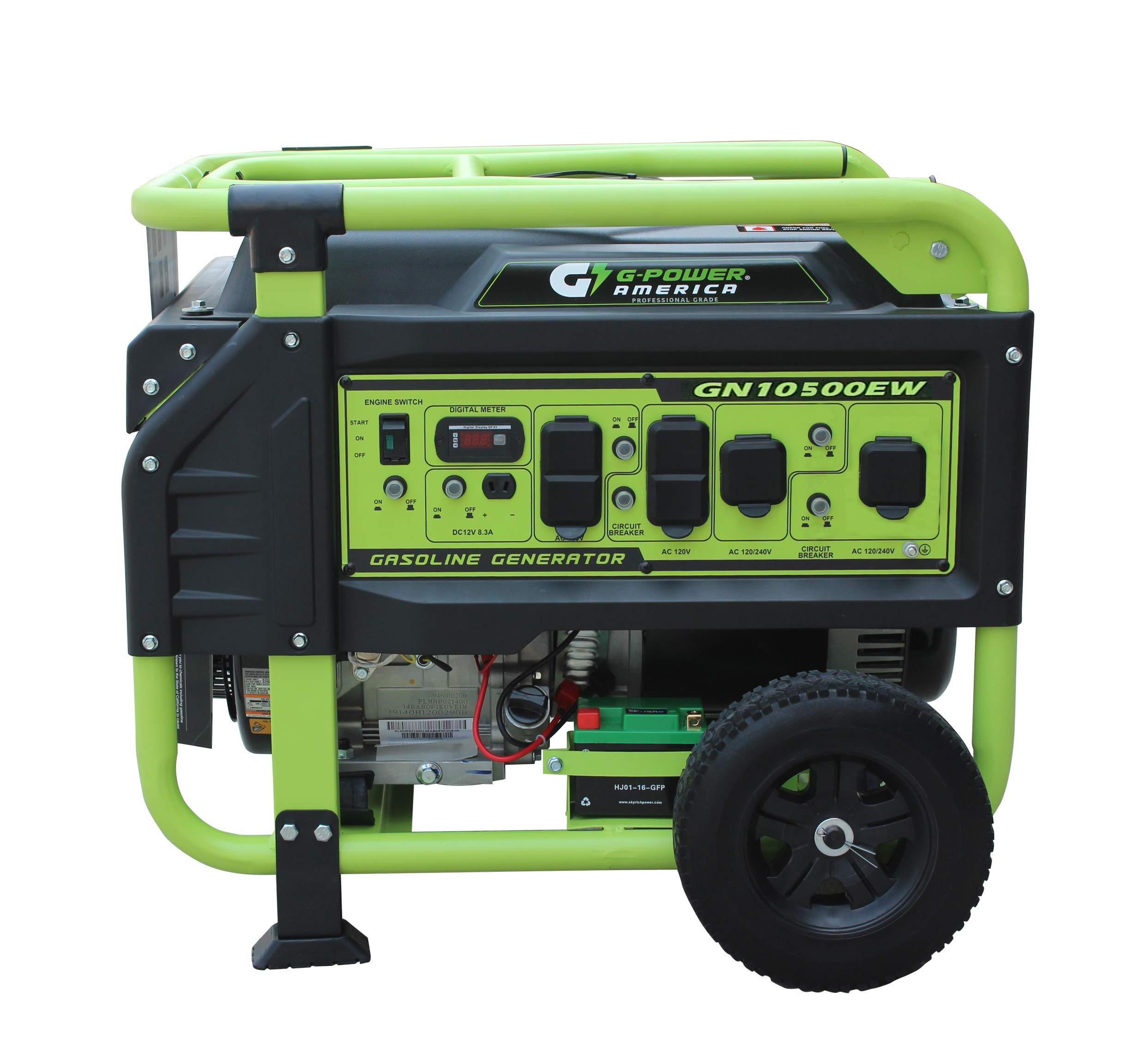 Portable Generator 12000 Watt,Gasoline Powered,Electric Start, Wheel Kit