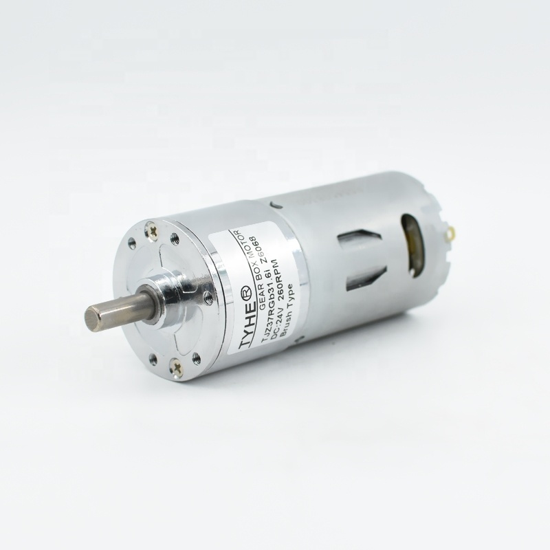 Speed Adjustable 37mm 12V/24V Gearbox 15W PMDC Mini DC Gear Reduction Motor with Lar Torque 20kgcm CE Certified