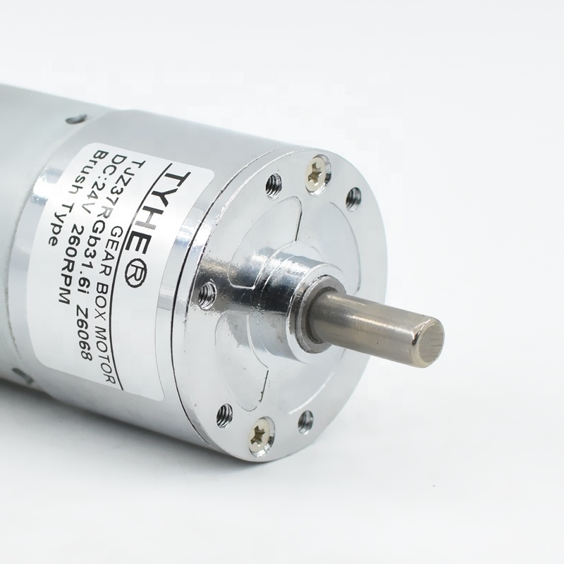 Speed Adjustable 37mm 12V/24V Gearbox 15W PMDC Mini DC Gear Reduction Motor with Lar Torque 20kgcm CE Certified