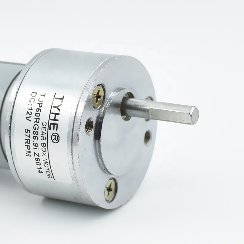 Customizable 50mm DC Gear Motor High Torque Low Speed 12V/24V 60 RPM 300 RPM 30kg.cm 15W Re RoHS Small Size High Torque Motors