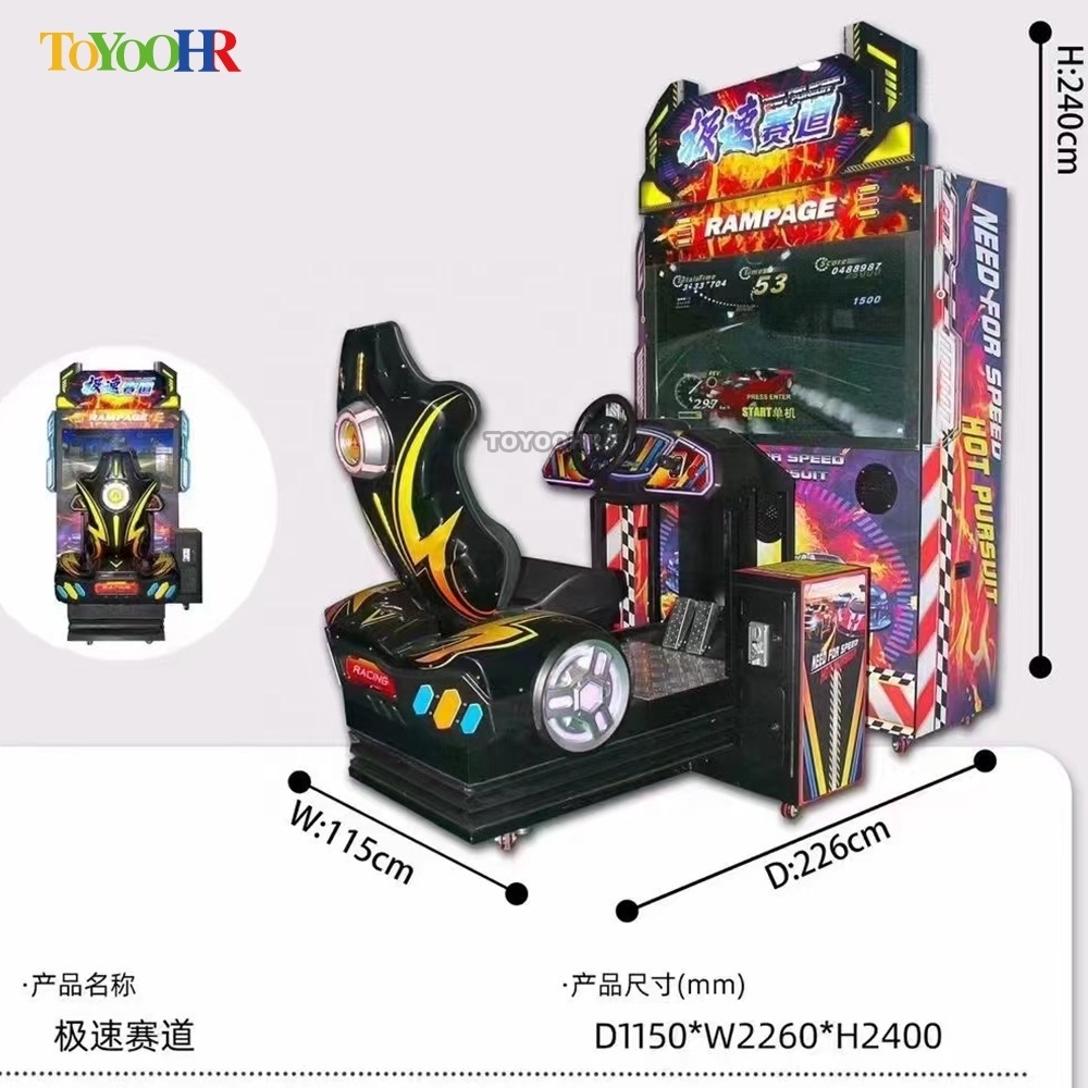 Indoor Arcade Car Racing Game Machine Simulator Coin Operated Storm the Streets Racing Games