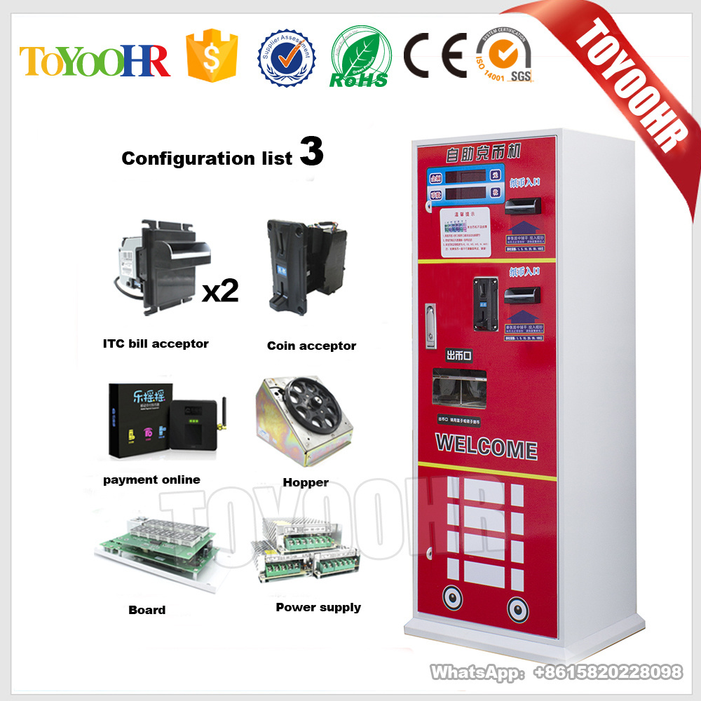 Malaysia Version Metal Cabinet Automatic Arcade Video Type Bill Money Banknote Token Changer Money Vending Coin Exchange Machine