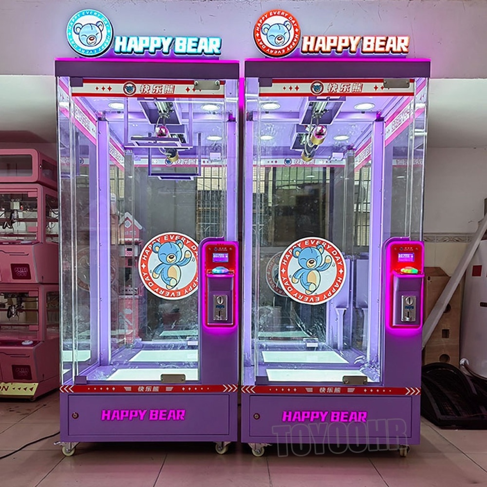 Coin Operated Pink Date cut prize single player claw toy arcade machine for sale pink date scissors cut prize gift machine