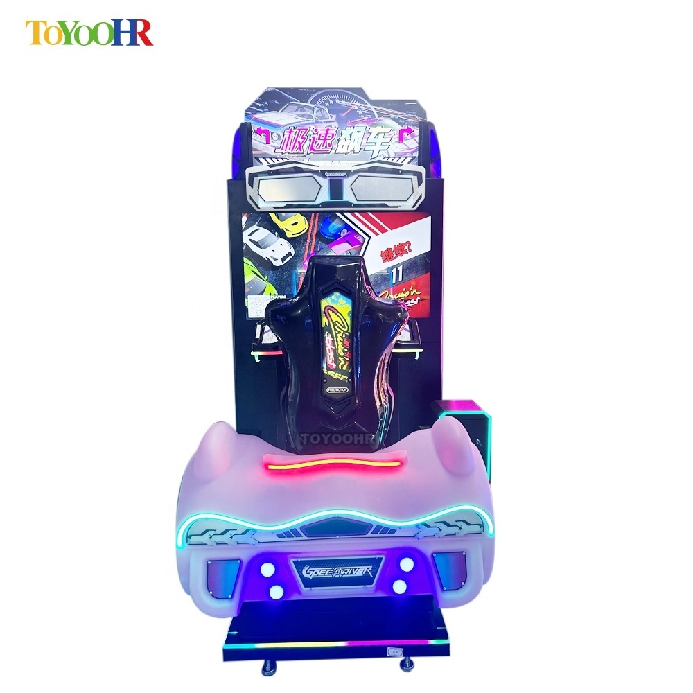 Toyoohr 55 HD Screen Coin Operated Arcade Racing Car Games Simulator Storm Streets Arcade Car Racing Game Machine