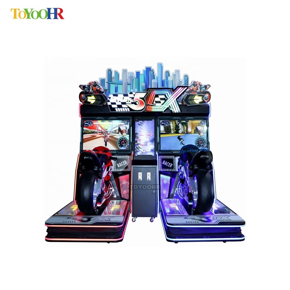 China Factory price 42''LCD moto gp simulator arcade game machine sale, motor bike arcade video game