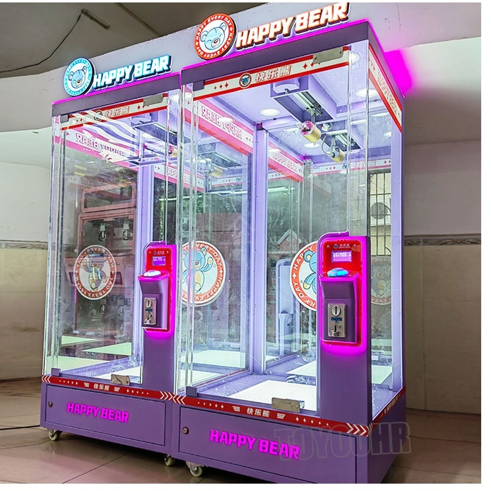 Coin Operated Pink Date cut prize single player claw toy arcade machine for sale pink date scissors cut prize gift machine