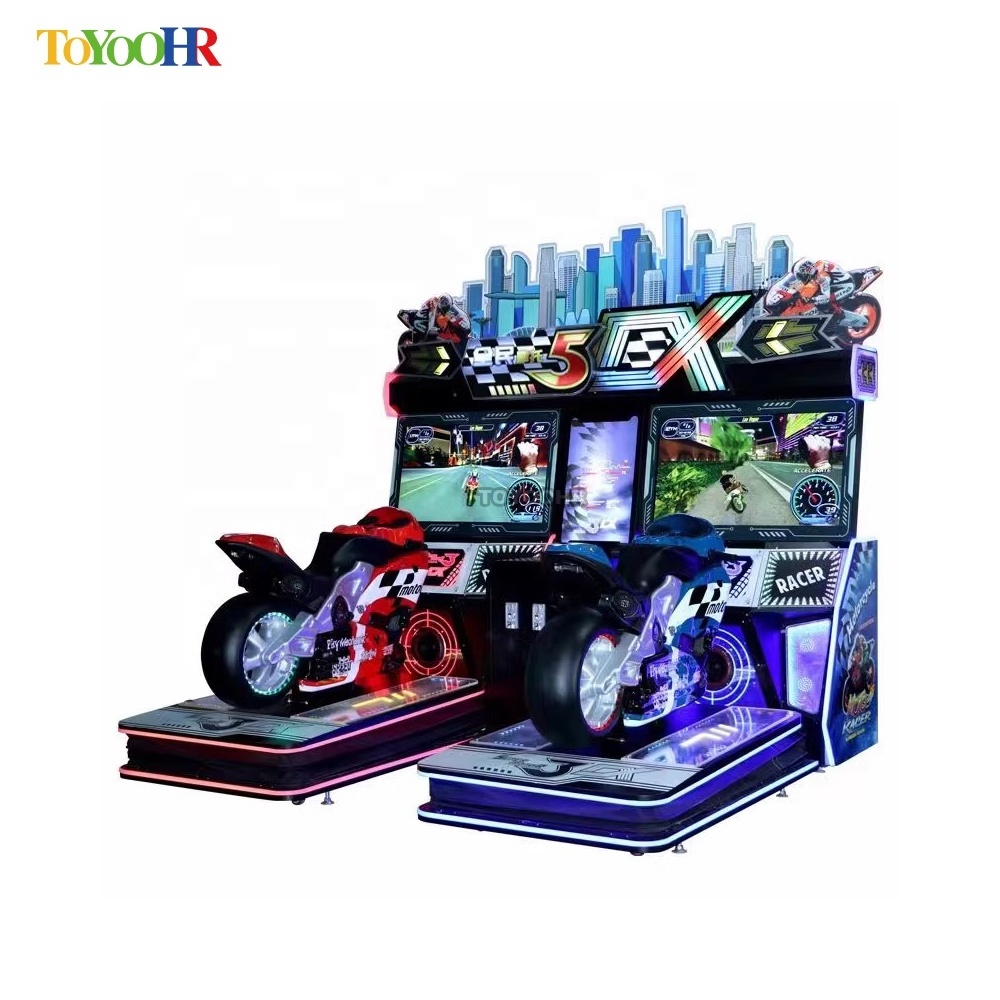 China Factory price 42''LCD moto gp simulator arcade game machine sale, motor bike arcade video game