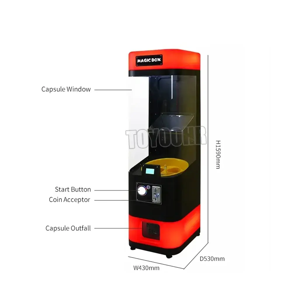 Coin Operated 100 mm Capsule Toy Vending Machine Japanese Gashapon Arcade Games Self-Service Iron Vending Machine at 220V