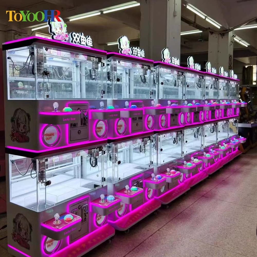 Factory Wholesale 4 positions Crane Machine Prize Game Machine Coin Operated Mini Claw Doll Machine with Bill acceptor