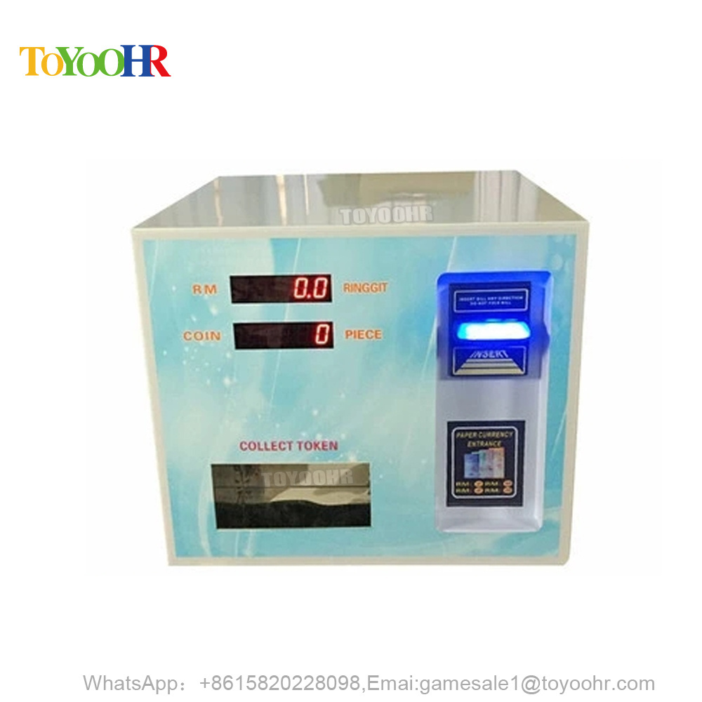 mini wall mounted Token Changer Dobi Laundromat bill exchange arcade game token coin change machine