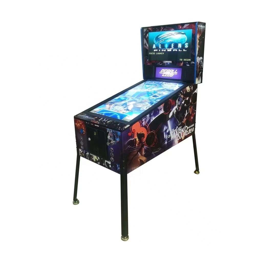 32'' Led Screen High Quality Flipper Virtual Pinball Capsule Machine Coin Metal Games Coin Operated Games Video Pinball Machine