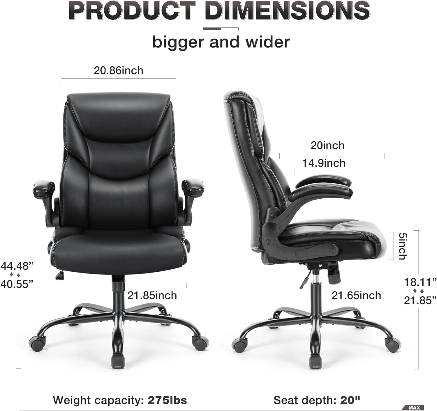 Big and Tall Chair for Office, High Back Ergonomic Executive Desk Office Chair