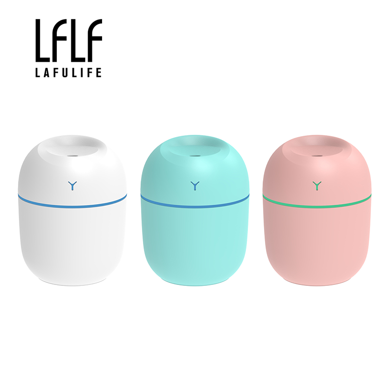 Portable Mini Humidifier 220ml Small Cool Mist Humidifier USB Personal Desktop Humidifier for Baby Bedroom Travel Office Home