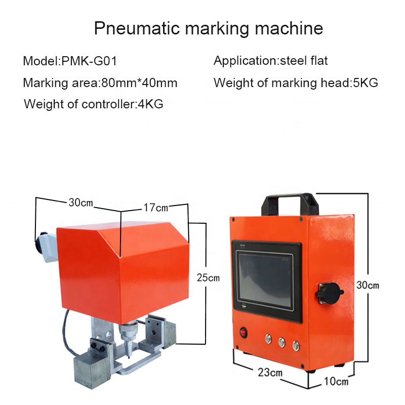 Portable vehicle chassis pneumatic vin number dot peen marking machine pneumatic metal handheld automatically engraving machine