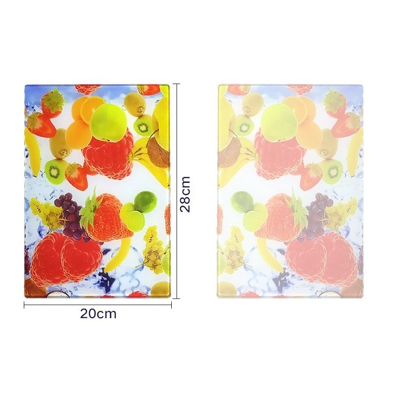 Custom Sublimation Blank Glossy Tempered Glass Cutting Board for Kitchen