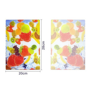 Custom Sublimation Blank Glossy Tempered Glass Cutting Board for Kitchen