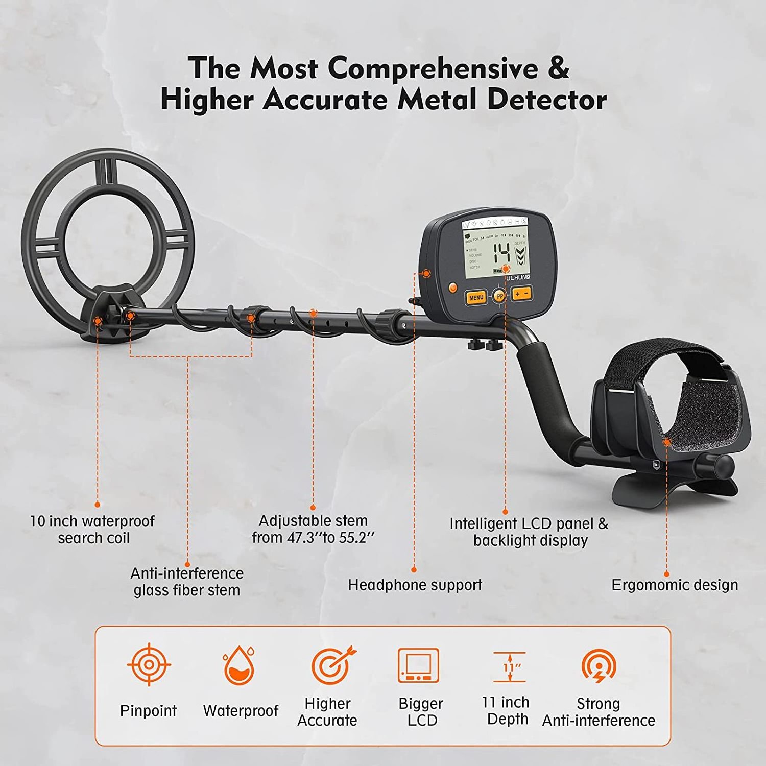 21 Century New upgraded underground treasure metal detector MD-1071 professional Underground gold metal detector