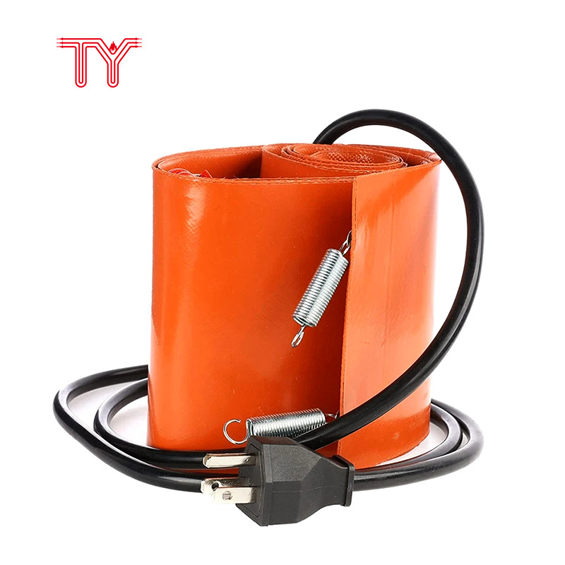 Customized Flexible Silicone Rubber Heater Silicone Rubber Heating Element Drum Band Heater For Metal Drums