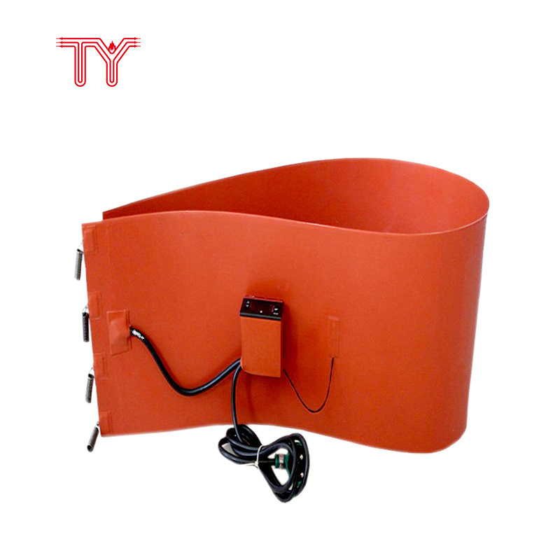 Customized Flexible Silicone Rubber Heater Silicone Rubber Heating Element Drum Band Heater For Metal Drums