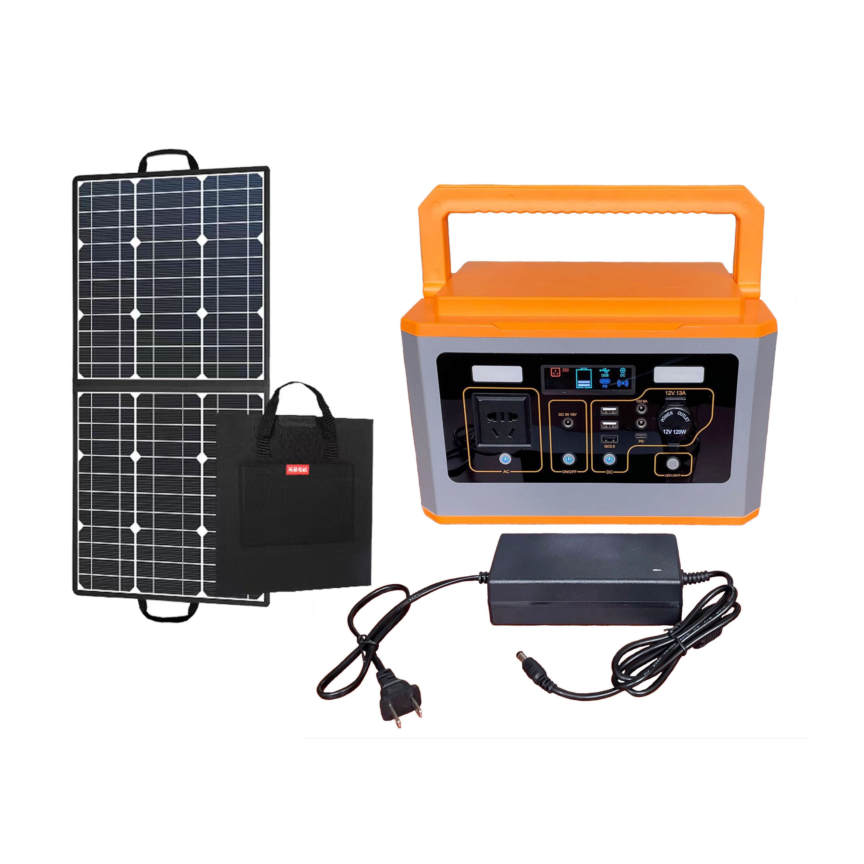 180w 500w output lifepo4 battery portable solar power station 1000w ups power station generator 220v output with solar panel