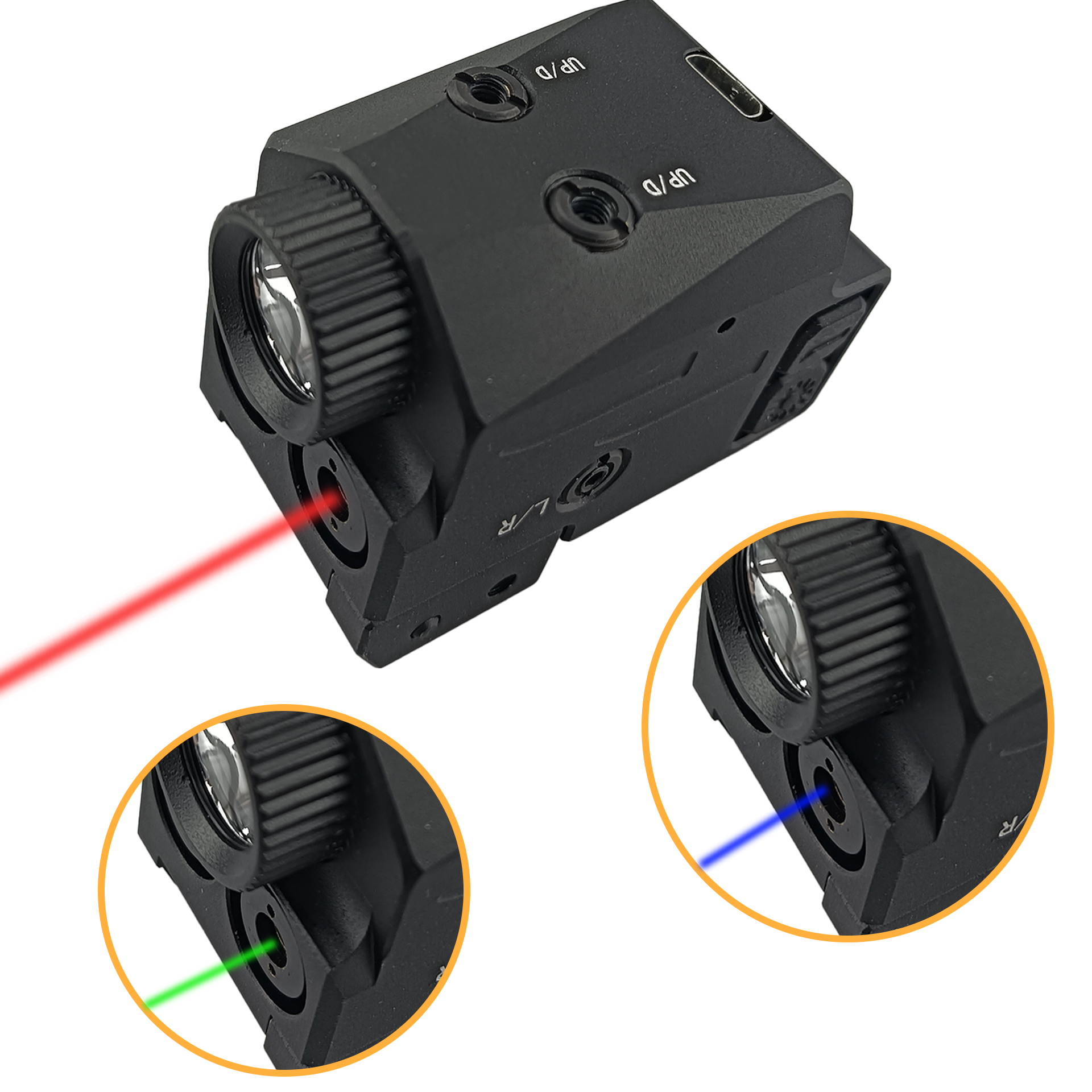 TYPHON  Laser Light Combo,  Laser Beam Red Green Blue Laser Sights with  Tactical Strobe  Lights