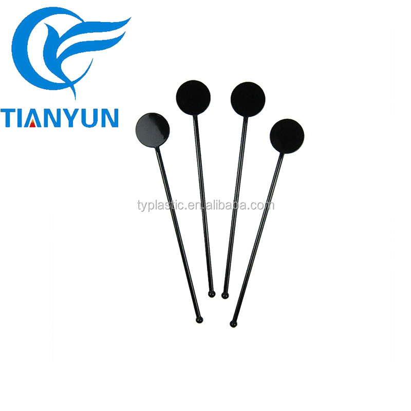 Hot Selling Fancy Round Stirrer Swizzle Cocktail Stick Plastic Stirrer Fruit Pick