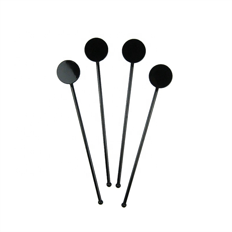 Hot Selling Fancy Round Stirrer Swizzle Cocktail Stick Plastic Stirrer Fruit Pick