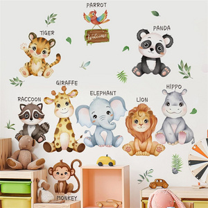 DIY Art Wall Decor Suitable for Baby Room Living Classroom Wall Decor African Jungle Animal Wall Sticker